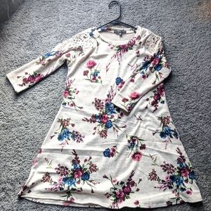 3/4 Length Floral Dress